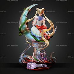 Sailor Moon on Crescent Moon STL Files