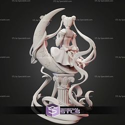 Sailor Moon on Crescent Moon STL Files