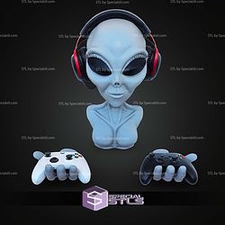 Super Basic STL Female Alien Wall Holder