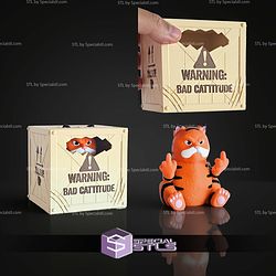 Super Basic STL Middle Finger Cat Surprise Crate