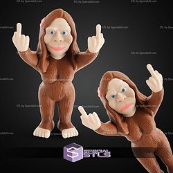Super Basic STL Mrs Bigfoot Middle Finger
