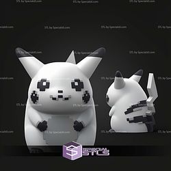 Super Basic STL Pixel Pikachu