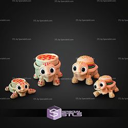 Super Basic STL Pizza and Burger Turtles