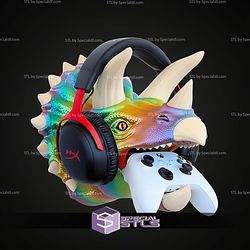 Super Basic STL Triceratops Head Wall Mount Hanger