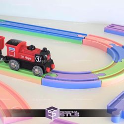 Super Basic STL Wooden Train Tracks Starter Pack