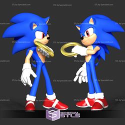 The Sonic With Ring Basic STL Files