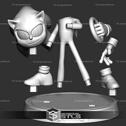 The Sonic With Ring Basic STL Files