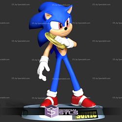 The Sonic With Ring Basic STL Files