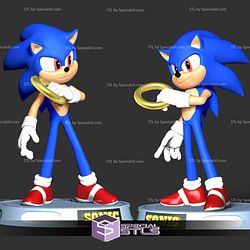 The Sonic With Ring Basic STL Files