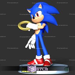 The Sonic With Ring Basic STL Files