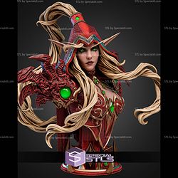 Valeera Sanguinar Warcraft Bust 166mm STL Files