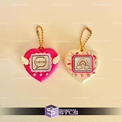 Valentines Heart Clicker Keychain Fidget Toy V Pet STL Files