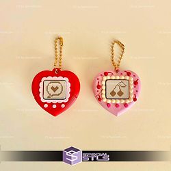 Valentines Heart Clicker Keychain Fidget Toy V Pet STL Files