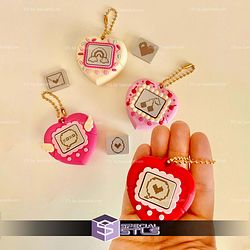 Valentines Heart Clicker Keychain Fidget Toy V Pet STL Files