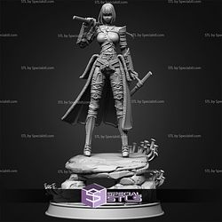 Samurai Woman STL Miniatures