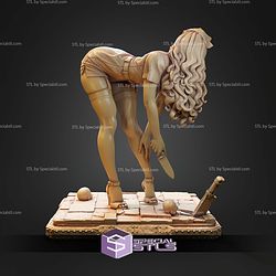 Abyssal Nurse 75 1 12 Scale Horror STL Miniatures