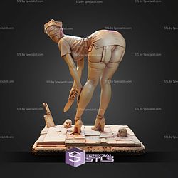 Abyssal Nurse Bandage 75 1 12 Scale Horror STL Miniatures