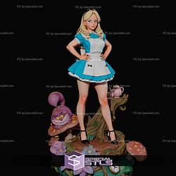 Alice In Wonderland With Character STL Files