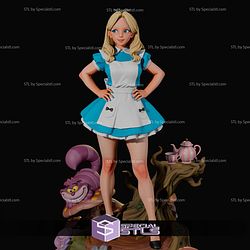Alice In Wonderland With Character STL Files