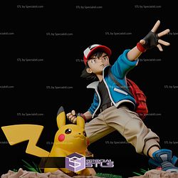 Ash And Pikachu Epic Scene STL Files