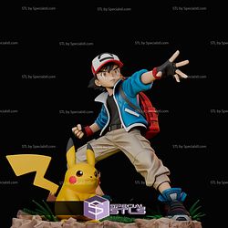 Ash And Pikachu Epic Scene STL Files