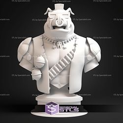 Bebop TMNT Animated Series Bust STL Files