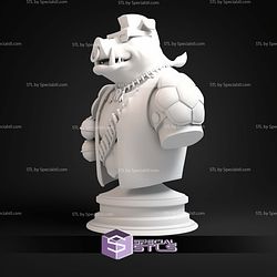 Bebop TMNT Animated Series Bust STL Files