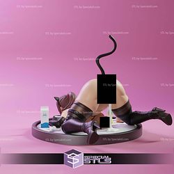 Cat Girl DrinK Milk ALT STL Files
