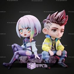 Chibi Lucy And David Cyberpunk Edgerunners 100mm STL Files