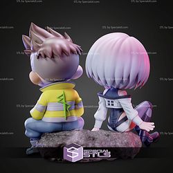 Chibi Lucy And David Cyberpunk Edgerunners 100mm STL Files