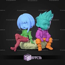 Chibi Lucy And David Cyberpunk Edgerunners 100mm STL Files