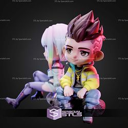 Chibi Lucy And David Cyberpunk Edgerunners 100mm STL Files