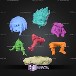 Chibi Lucy And David Cyberpunk Edgerunners 100mm STL Files
