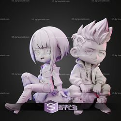 Chibi Lucy And David Cyberpunk Edgerunners 100mm STL Files