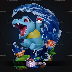 Chibi Totodile Pokemon 70mm STL Files