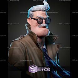 Commissioner Gordon Portrait Bust 383mm STL Files