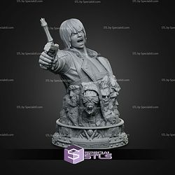 Dante Devil May Cry Guitar Bust STL Files