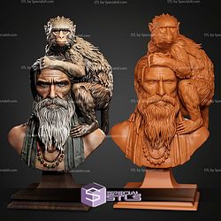 Girish And Bandar Bust STL Files