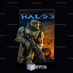 Halo 3 Poster 256mm Build Plate STL Files