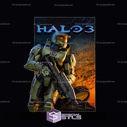 Halo 3 Poster 256mm Build Plate STL Files