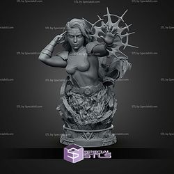 Jean Grey Master Mind On Fire Bust STL Files