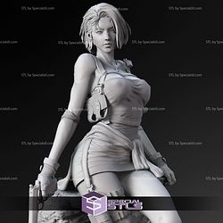 Jill Valentine Resting In Rock Base STL Files