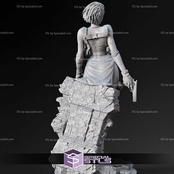 Jill Valentine Resting In Rock Base STL Files