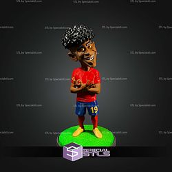 Lamine Yamal Caricature Style No AMS STL Files