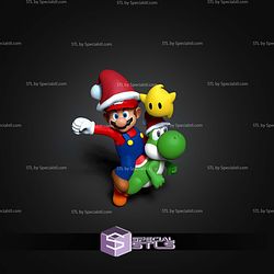 Mario Yoshi Xmas STL Files
