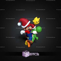 Mario Yoshi Xmas STL Files