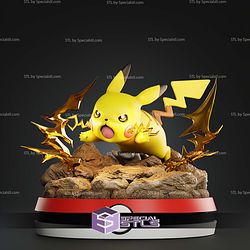 Pikachu Thunder 025 Diorama STL Files