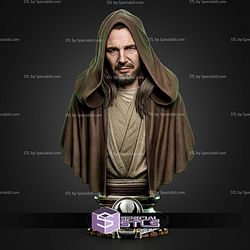 Qui Gon Jinn Portrait Bust 402mm STL Files