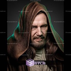 Qui Gon Jinn Portrait Bust 402mm STL Files