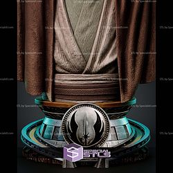Qui Gon Jinn Portrait Bust 402mm STL Files